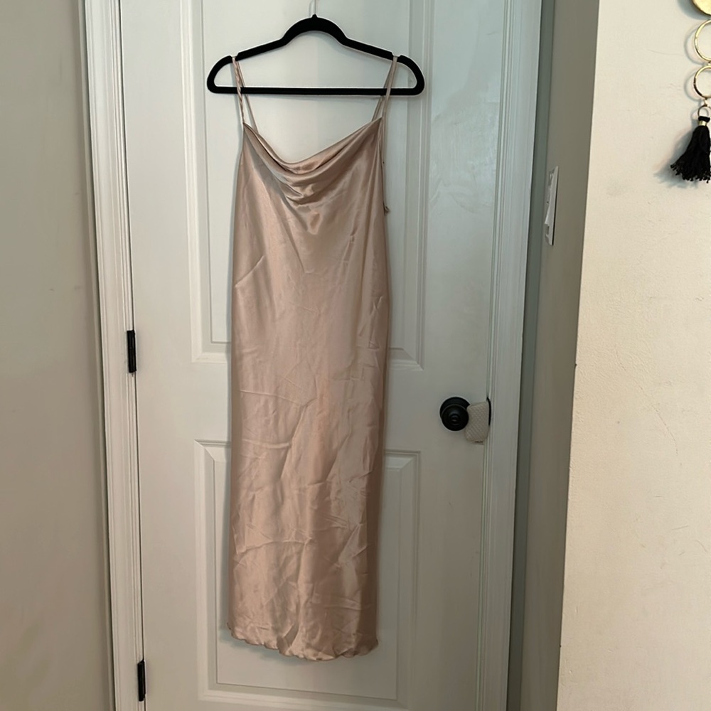 Bebe Gold slip dress